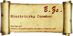 Bisztriczky Zsombor névjegykártya